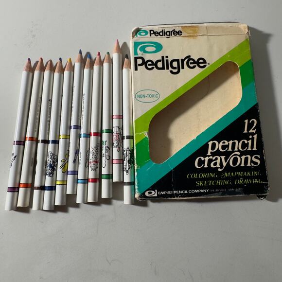 Vintage Pedigree 12 Pencils Art Crayons with Kellogg's Characters Non-Toxic43 - Picture 4 of 11